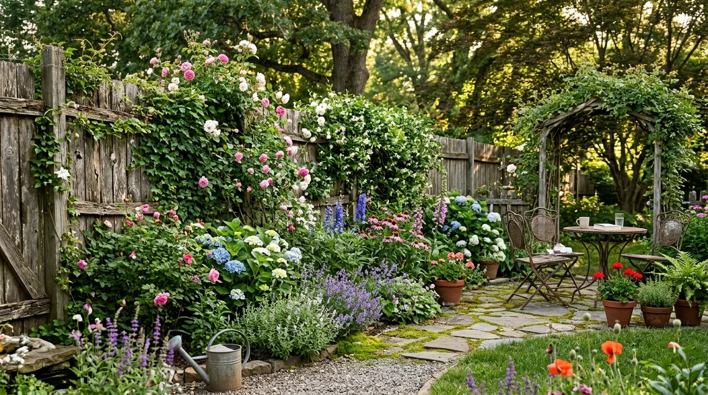 Weathered Rustic Wood Fence